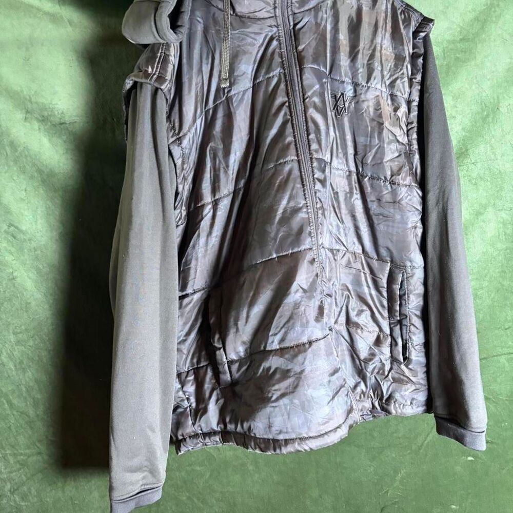 Avirex Men's Black and Grey Jacket